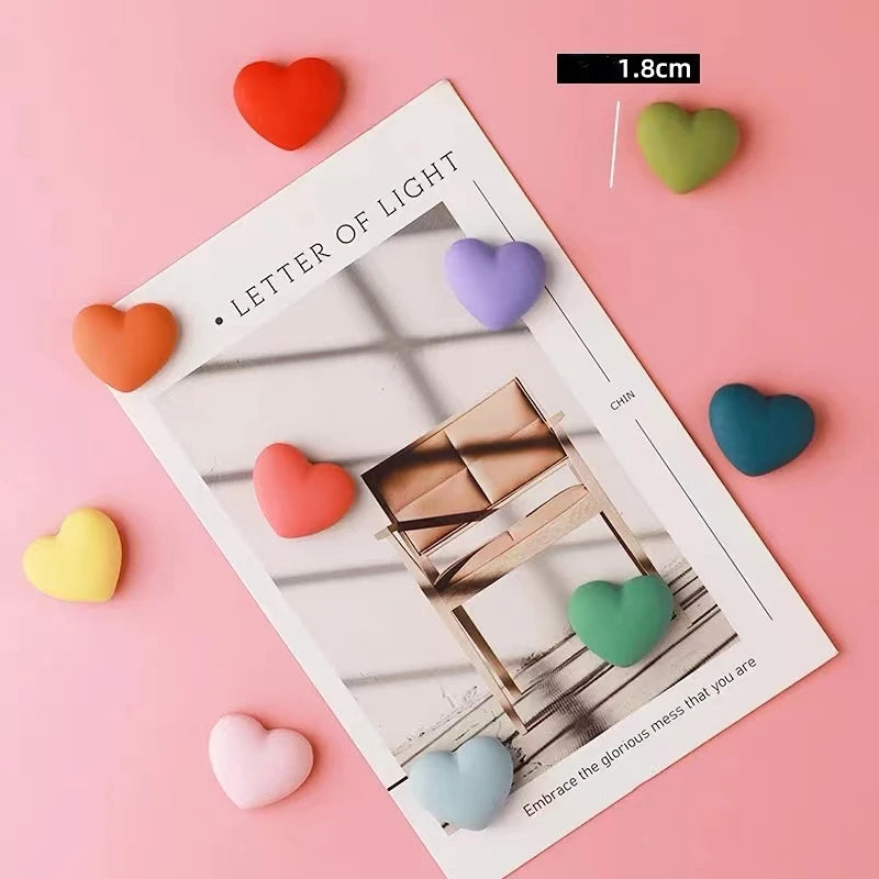 Cute Heart Shaped Fridge Magnets Set of 8 by HitMyNeed