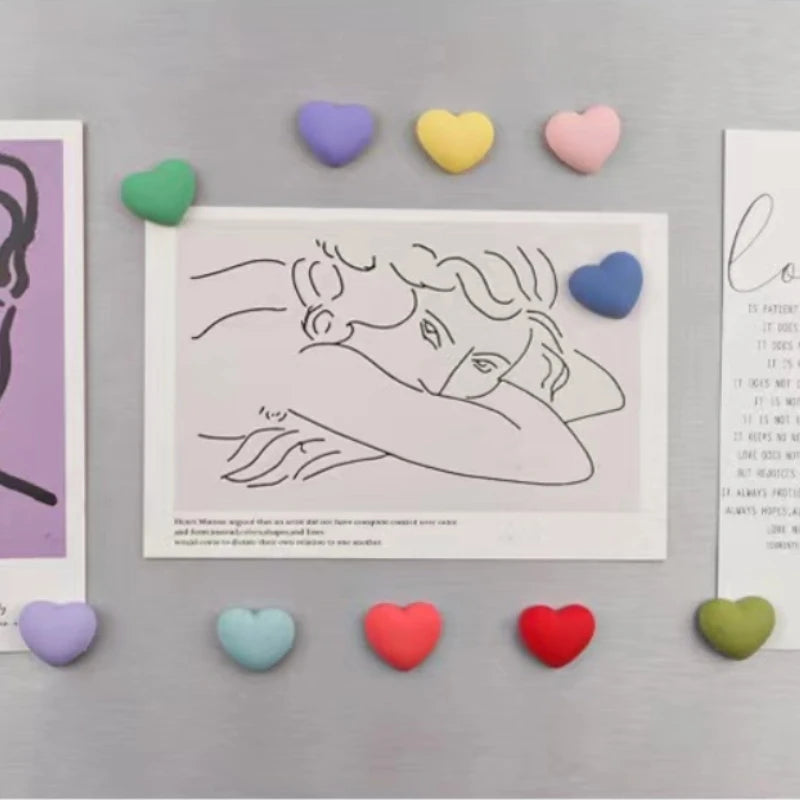 Cute Heart Shaped Fridge Magnets Set of 8 by HitMyNeed