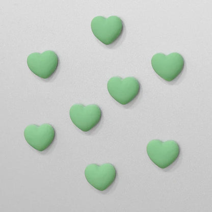 Cute Heart Shaped Fridge Magnets Set of 8 8pcs-greenb by HitMyNeed