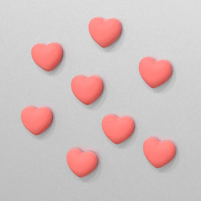 Cute Heart Shaped Fridge Magnets Set of 8 8pcs-red by HitMyNeed