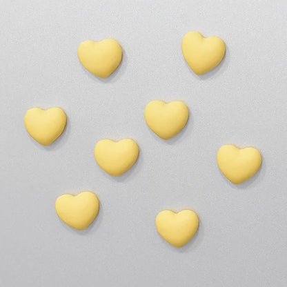 Cute Heart Shaped Fridge Magnets Set of 8 8pcs-yellow by HitMyNeed