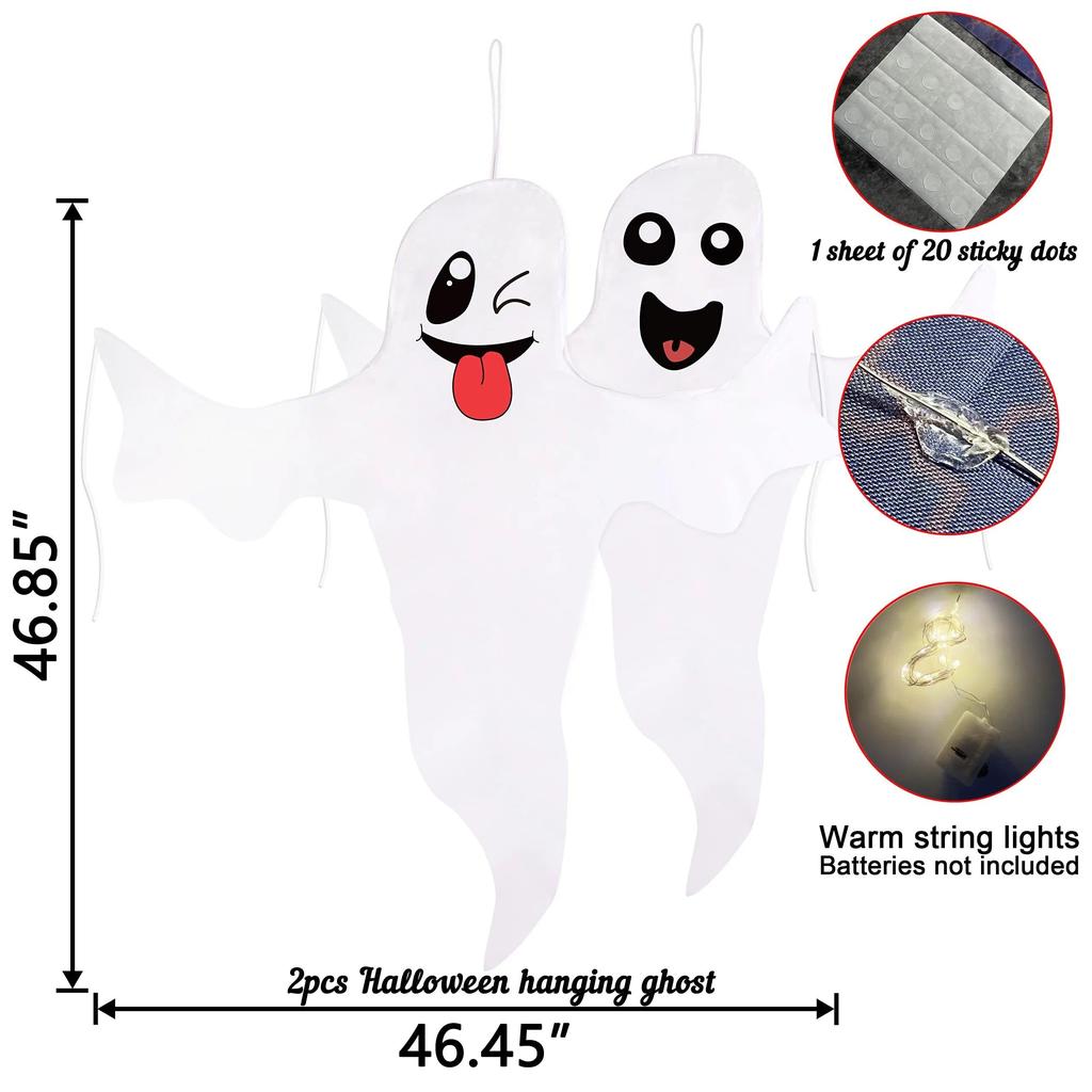 Cute LED Halloween Hanging Ghost Decoration by HitMyNeed