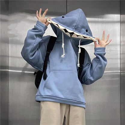 Cute Long Sleeve Shark Hoodie for Women by HitMyNeed