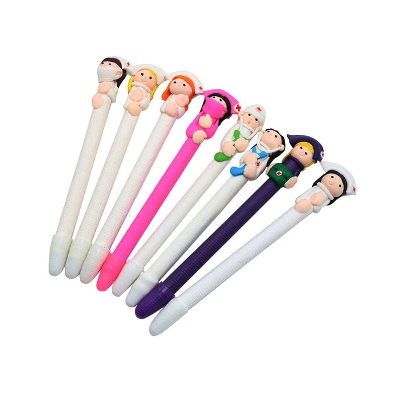 Cute Medical Nurse Pens Set (20 Pack, 0.5 mm Black) by HitMyNeed