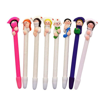 Cute Medical Nurse Pens Set (20 Pack, 0.5 mm Black) by HitMyNeed