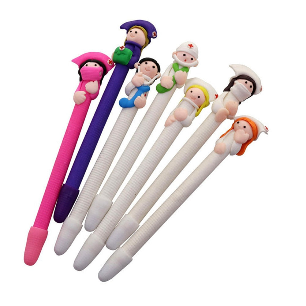 Cute Medical Nurse Pens Set (20 Pack, 0.5 mm Black) by HitMyNeed