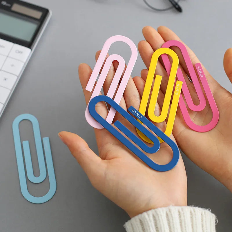 Cute Metal Paper Clip Bookmarks Set (2 Pcs) S zise 5x1.5cm by HitMyNeed