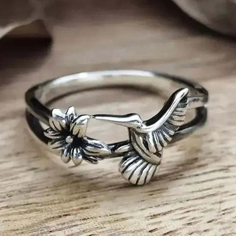 Cute Mouse Adjustable Open Ring in Antique Silver q284 by HitMyNeed