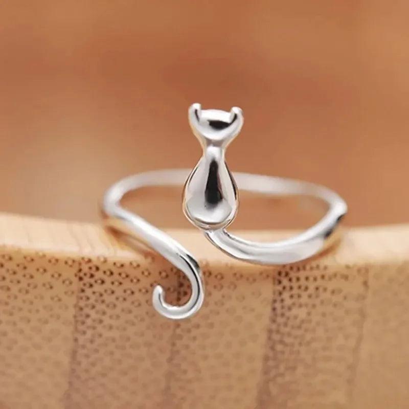 Cute Mouse Adjustable Open Ring in Antique Silver q701 by HitMyNeed
