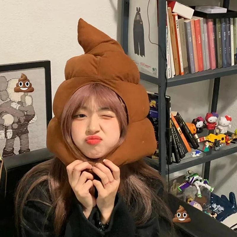 Cute Poop Plush Hat with Optional Sunglasses by HitMyNeed
