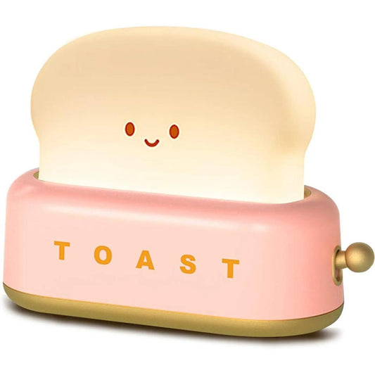 Cute Rechargeable Toast Night Light with Dimmer pink by HitMyNeed