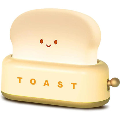 Cute Rechargeable Toast Night Light with Dimmer yellow by HitMyNeed