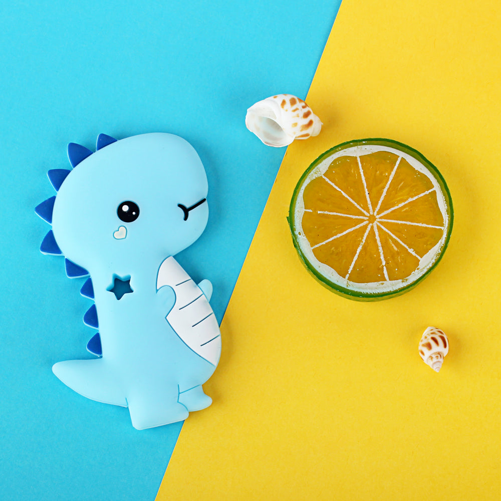 Cute Silicone Dinosaur Baby Teether Toy by HitMyNeed