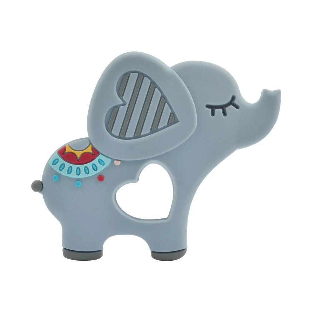Cute Silicone Elephant Teether for Babies dimgray by HitMyNeed