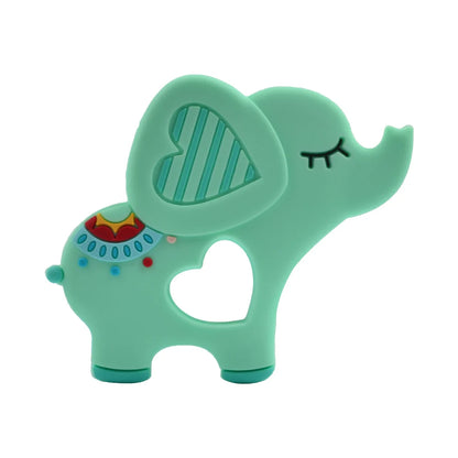 Cute Silicone Elephant Teether for Babies mint by HitMyNeed