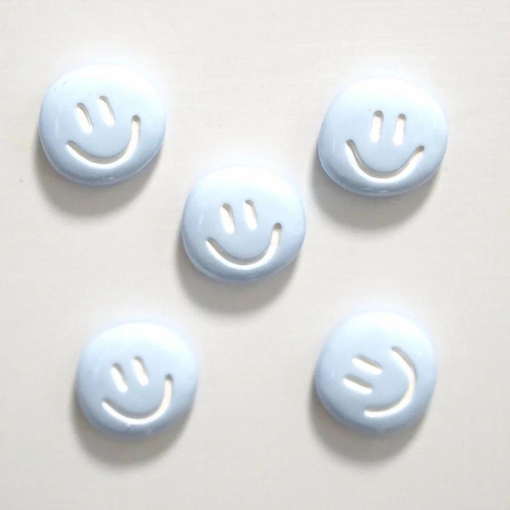 Cute Smiley Face Fridge Magnets Set (5 Pieces) blue-5pcs by HitMyNeed