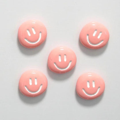 Cute Smiley Face Fridge Magnets Set (5 Pieces) dark-pink-5pcs by HitMyNeed