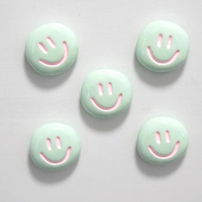 Cute Smiley Face Fridge Magnets Set (5 Pieces) green-5pcs by HitMyNeed