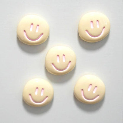 Cute Smiley Face Fridge Magnets Set (5 Pieces) yellow-5pcs by HitMyNeed