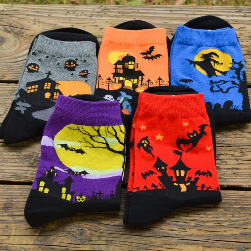 Cute Spooky Halloween Socks for Adults by HitMyNeed