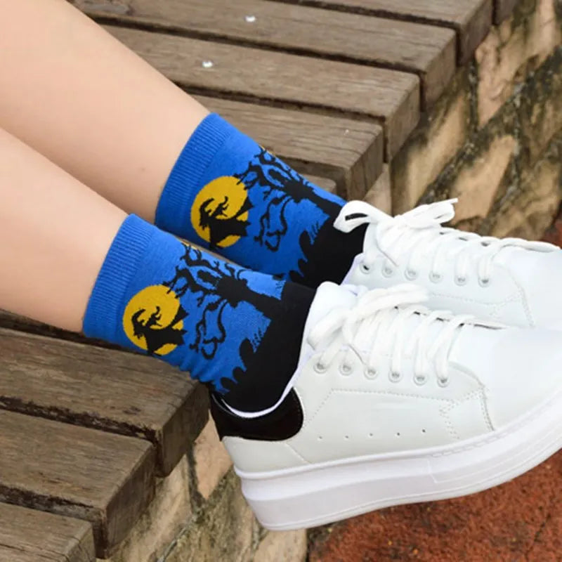 Cute Spooky Halloween Socks for Adults by HitMyNeed