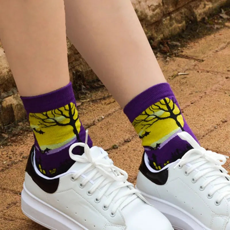 Cute Spooky Halloween Socks for Adults by HitMyNeed