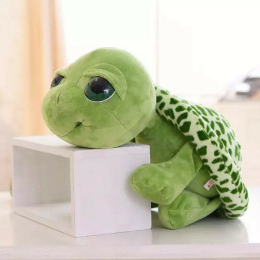 Cute Turtle Plush Toy with Big Green Eyes by HitMyNeed