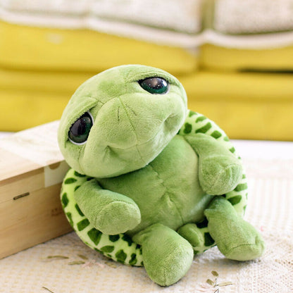 Cute Turtle Plush Toy with Big Green Eyes by HitMyNeed