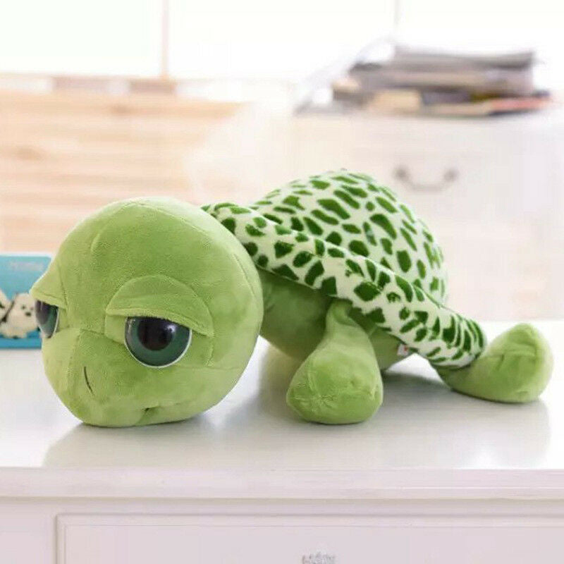Cute Turtle Plush Toy with Big Green Eyes by HitMyNeed