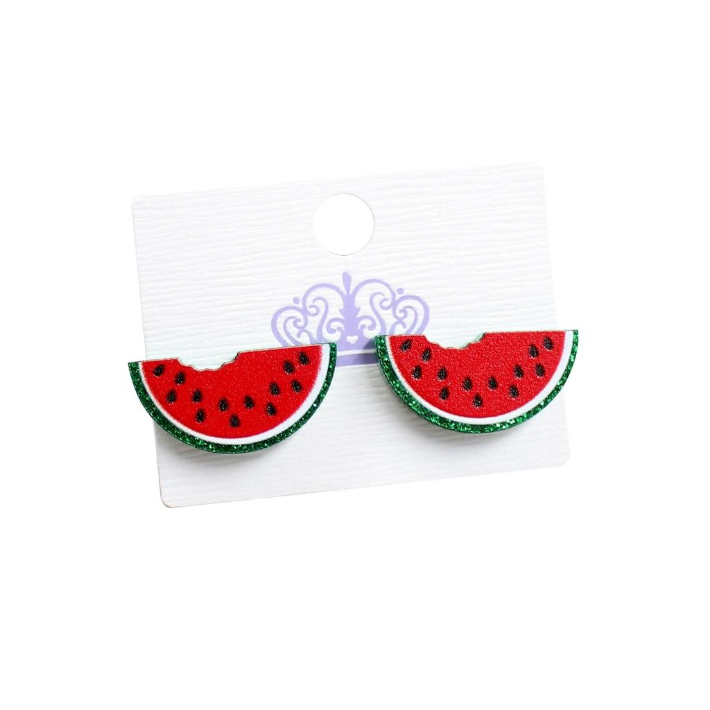 Cute Watermelon Stud Earrings for Women and Girls by HitMyNeed