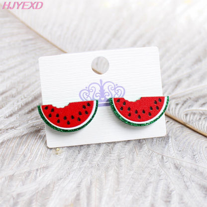 Cute Watermelon Stud Earrings for Women and Girls by HitMyNeed