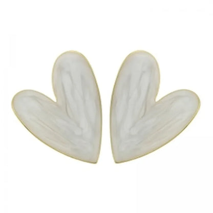 Cute White Heart Earrings for Everyday & Events by HitMyNeed