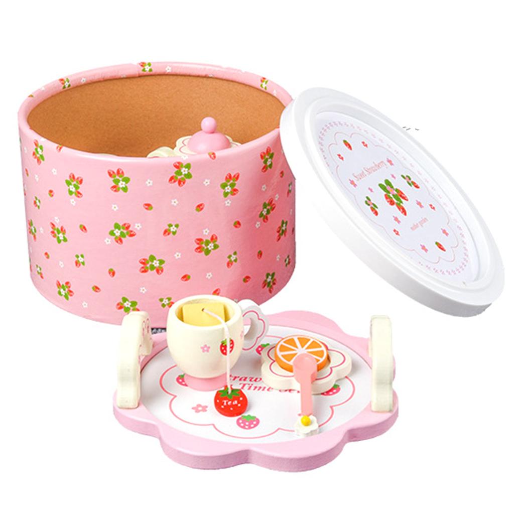Cute Wooden Play Tea Set for Kids (17 Pieces) by HitMyNeed