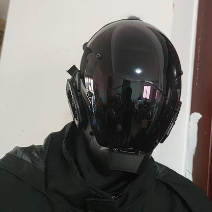 Cyberpunk LED Armoured Mask for Adults - White by HitMyNeed