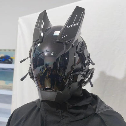 Cyberpunk LED Armoured Mask for Adults - White by HitMyNeed