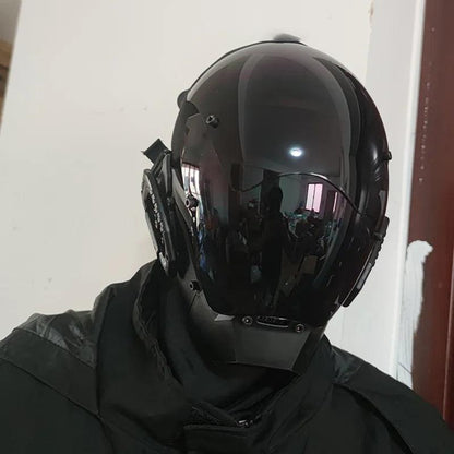 Cyberpunk LED Armoured Mask for Adults - White mask-175 by HitMyNeed