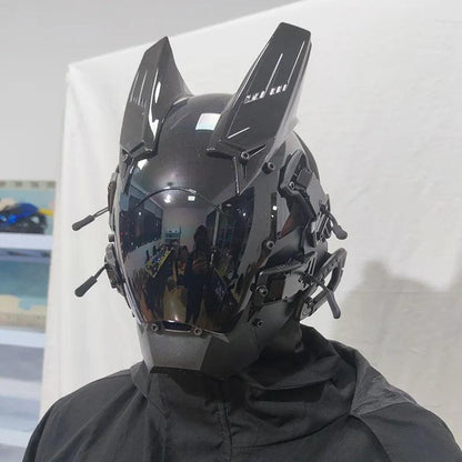 Cyberpunk LED Armoured Mask for Adults - White mask by HitMyNeed