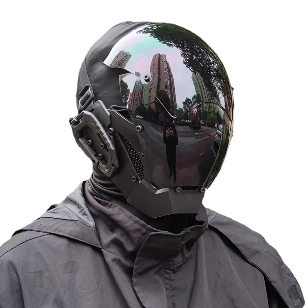Cyberpunk Robocop Style Futuristic Cosplay Mask by HitMyNeed