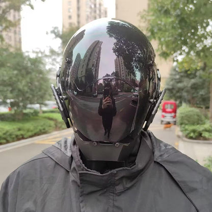 Cyberpunk Robocop Style Futuristic Cosplay Mask by HitMyNeed