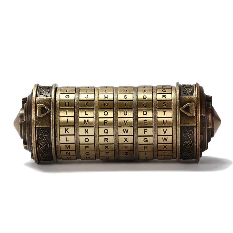 Da Vinci Style Cryptex Password Puzzle Lock Gift bronze by HitMyNeed