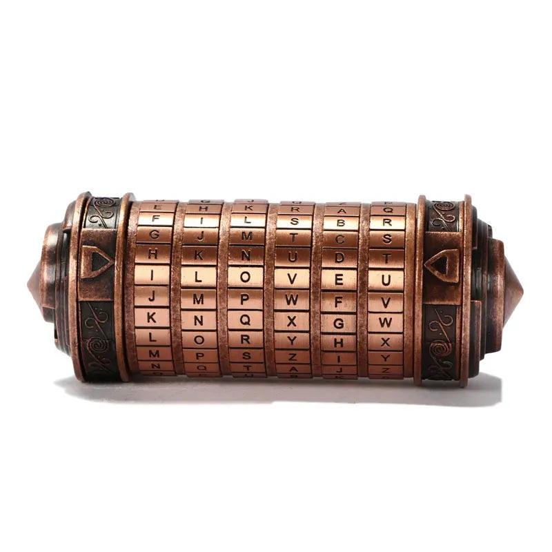 Da Vinci Style Cryptex Password Puzzle Lock Gift red-copper by HitMyNeed