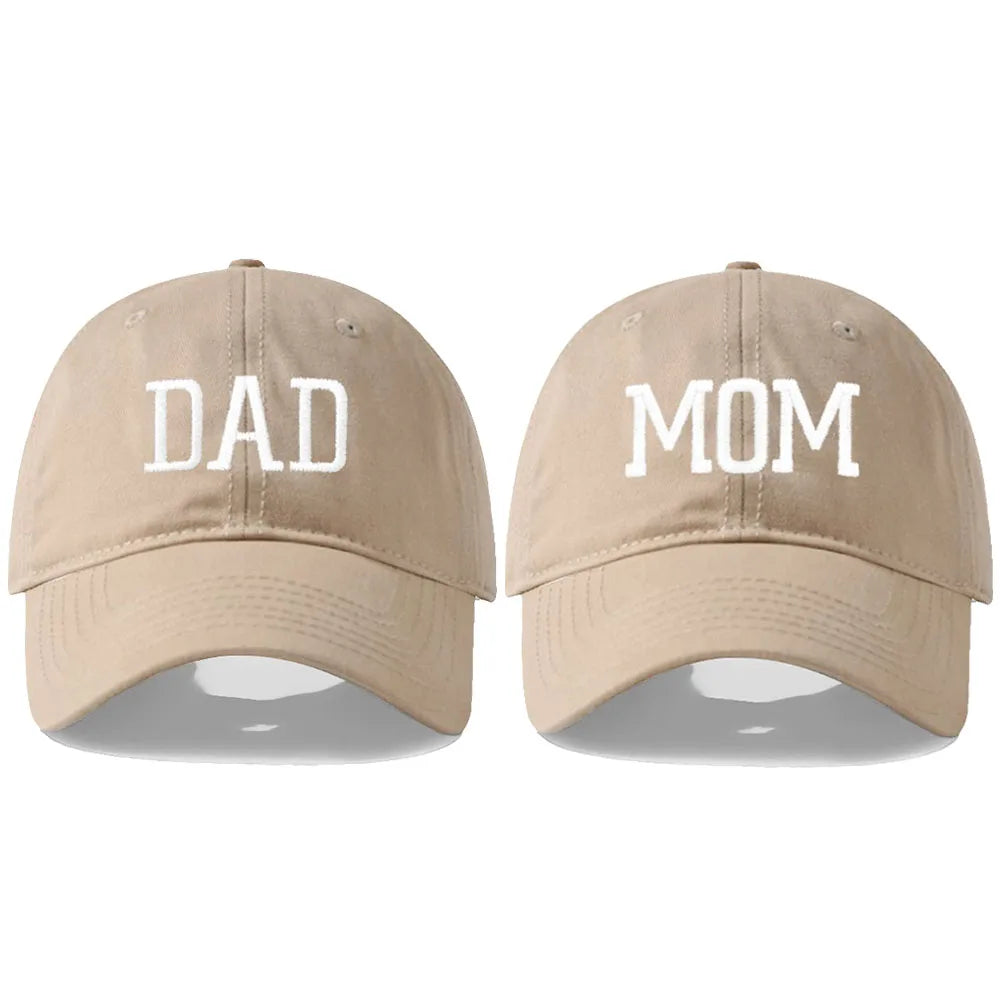 DAD MOM Embroidered Cotton Baseball Cap by HitMyNeed