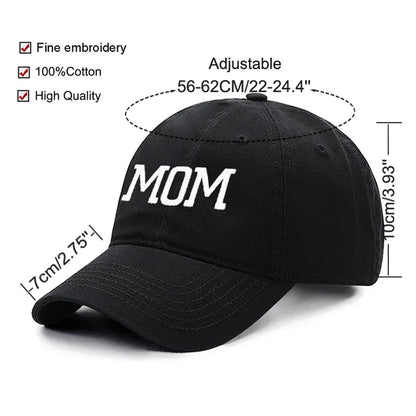 DAD MOM Embroidered Cotton Baseball Cap by HitMyNeed