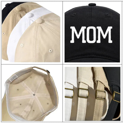 DAD MOM Embroidered Cotton Baseball Cap by HitMyNeed