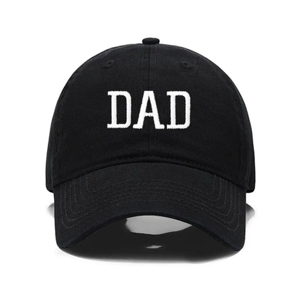 DAD MOM Embroidered Cotton Baseball Cap dad-black-white by HitMyNeed