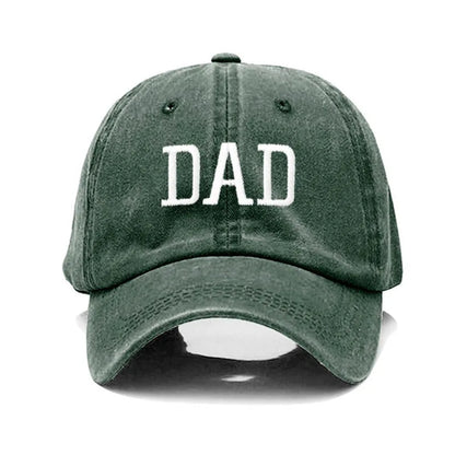 DAD MOM Embroidered Cotton Baseball Cap dad-green by HitMyNeed