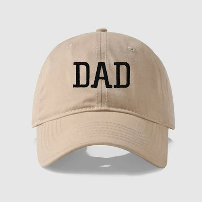 DAD MOM Embroidered Cotton Baseball Cap dad-khaki-black by HitMyNeed