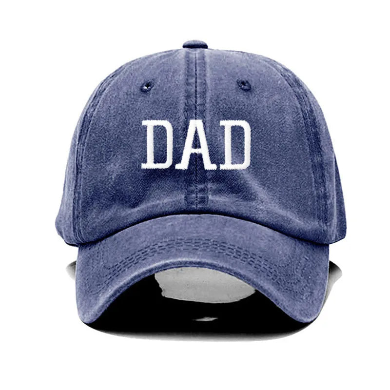 DAD MOM Embroidered Cotton Baseball Cap dad-navy by HitMyNeed