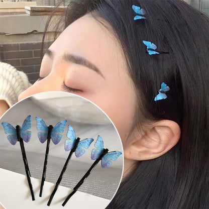 Dainty Blue Butterfly Hair Pins Set of 4 by HitMyNeed