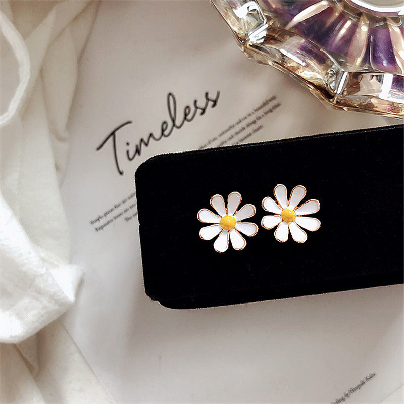 Dainty Daisy Stud Earrings for Everyday Wear by HitMyNeed